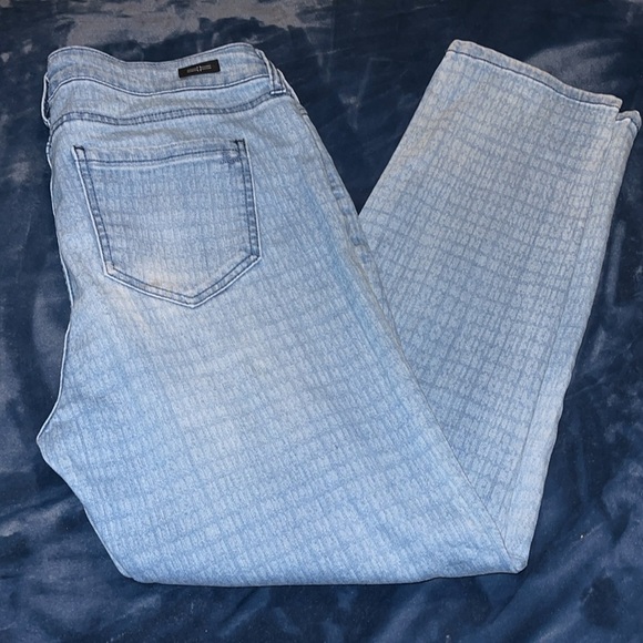 Liverpool Denim Jeans Light Wash Grid Pattern - size 14 - AA - Picture 6 of 6